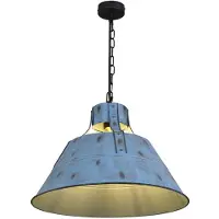 Etc-shop LED Pendelleuchte blau-antik, 45 cm