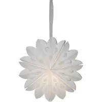 Star Trading Papierstern Clipp weiß Papier mit Nachbildung ca 40cm ohne Leuchtmittel 501-86
