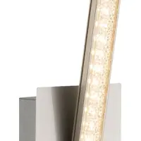 Globo LED Wandleuchte, nickel matt, K5 Kristallen, H 35 cm