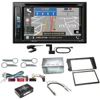 Pioneer AVIC-Z730DAB Navigation Bluetooth CD USB MP3 Einbauset für Audi A6 4B