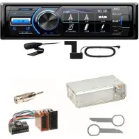JVC KD-X561DBT DAB+ Bluetooth USB Einbauset für Mercedes SLK R170 W208 W210