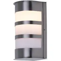 Etc-shop LED Wandleuchte, Edelstahl silber, H 23 cm