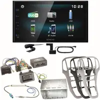 Kenwood DMX-125DAB Bluetooth Digitalradio Autoradio Einbauset für Opel Astra J