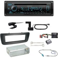 Kenwood KDC-BT950DAB Bluetooth Digitalradio Einbauset für Skoda Fabia 2 Roomster