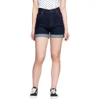 Queen Kerosin Damen Denim Shorts Denim