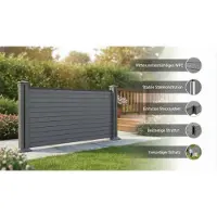 Prestige Home Living Outdoor WPC-Sichtschutzzaun Valla - 1x Element + 2x Pfosten