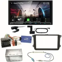 Kenwood DMX8021DABS Android Auto Einbauset für EOS Polo Caddy Amarok Scirocco