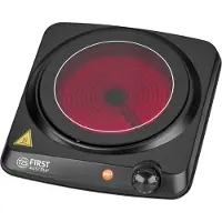 TZS First Austria - Infrarot Einzelkochplatte 1200W - 175 mm - Glaskeramik - Stufenlose Thermostatsteuerung, Überhitzungsschutz