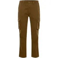 FQ1924 klassische FQHarris Herren Cargohose mit Knopf und Reißverschluss Freizeithose 21900476-ME-180920 Braun