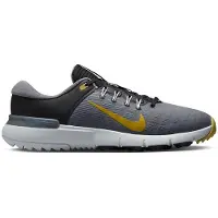 Nike Free Golf Next Nature Black Cool Grey Pure Platinum Infinite Gold - EU 45.5