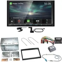 Kenwood DNX-7190DABS Android Auto Einbauset für Peugeot 207 307 Partner Expert