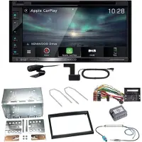 Kenwood DNX-5190DABS Navi CarPlay CD Einbauset für Citroen C2 C3 Berlingo Jumpy