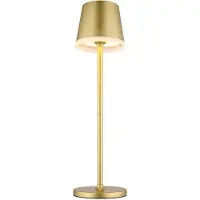 Globo Lighting LED Solar Tischleuchte, gold, 2 Höhen möglich, H 41 cm