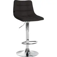 CLP Barhocker Jerry Stoff höhenverstellbar und 360 drehbar schwarz Gestell Farbe chrom
