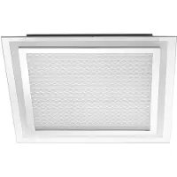 Etc-shop LED Deckenleuchte, Glas Acrylfolie, chrom, 3150lm L 44,5 cm
