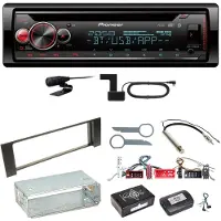 Pioneer DEH-S720DAB Bluetooth WAV WMA Digitalradio Einbauset für Audi A4 B6 B7