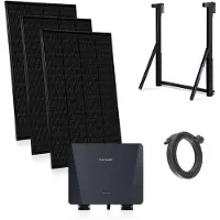 Sunshare Ray 600 W Balkonkraftwerk, PV-Universalhalterung, 3 x 200W Module, 800W Inverter