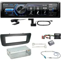 JVC KD-X561DBT Digitalradio Bluetooth USB Einbauset für Skoda Fabia 2 Roomster