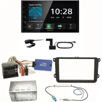 Kenwood DMX5020DABS Android Auto Einbauset für Seat Alhambra Altea XL Leon