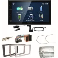 Kenwood DMX129DAB DAB+ Bluetooth Einbauset für Opel Omega B Meriva A Agila Vivaro