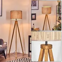 Hofstein Arenabianca Stehlampe aus Holz/Seegras in Naturfarben
