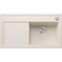 BLANCO Spüle ZENAR 5 S 915 x 510 mm softweiß 527182 1 Spülbecken Mit Tropffläche Becken rechts