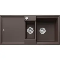 BLANCO ADIRA 6 S Einbauspüle SILGRANIT cafe ab 60 cm mit Ablauffernbedienung, mit Zubehör - inkl.