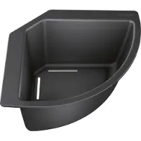 BLANCO 235866 Eck-Schale aus Kunststoff schwarz / Spülenzubehör / Abtropfschale