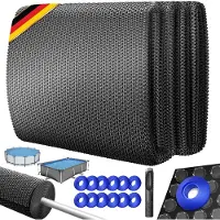 Kesser Pool Solarabdeckplane | Solarfolie Stärke 120µm | Solarabdeckung Solarplane zuschneidbar | Poolsolarplane Solar Folie inkl. 1x Schere, 1x Lochzange & 12x Ösen | Poolheizung für Wassererwärmung