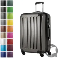 Hauptstadtkoffer Alex - Hartschalen-Koffer erweiterbar mit 4 Rollen Check-In Trolley Reisekoffer mit Dehnfalte Check-In Gepäck 158cm Hardcase Luggage 65 cm, 74 Liter,Graphit