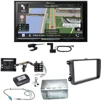 Pioneer AVIC-Z830DAB Navigation USB CD Einbauset für Tiguan Amarok Caddy Jetta