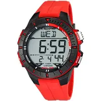Calypso Uhr by Festina Herren Digital K5607/5 Armbanduhr rot 10 ATM Datum