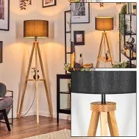 Hofstein Tubione Stehlampe aus Holz/Metall im skandinavischen Design