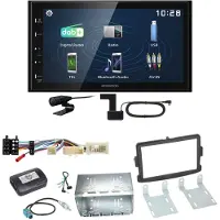 Kenwood DMX129DAB DAB+ Bluetooth USB Einbauset für Renault Trafic 3