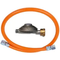 Cristian cavagna Universal Gas Anschlusskit 50mbar mit 0,8m Gewebeschlauch 1/4' Innengewinde
