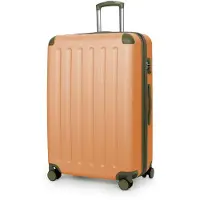 Hauptstadtkoffer Spree - Großer Koffer erweiterbar XL Trolley Aufgabegepäck Rollkoffer Check-In Reisekoffer 4 Doppel-Rollen, TSA, 75 cm, 119 L,Marille
