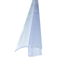 Bagnoxx Spaltdichtung/Türdichtung für Duschkabine im Bad, 8mm Glasstärke, transparentes PVC Profil mit langer Dichtlippe, verstärkte Weichlippe, Duschtürdichtung an Glastür, Abdichtung Dusche