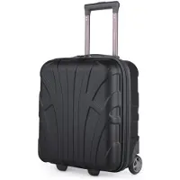 Suitline - Handgepäck 45x36x20 cm kleiner Koffer EasyJet Underseat Trolley 2 Rollen Kabinenkoffer 45cm Cabin Bag max 30L Freigepäck Flugzeug Unter-Sitz ,Schwarz