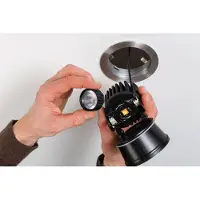 Paulmann 926.50 LED Einbauleuchtenn-Set Luca 12,6 W 2.700 K IP44 39° Alu gebürstet/schwarz