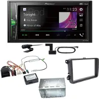 Pioneer DMH-A3300DAB Bluetooth USB DAB+ iPod Einbauset für T6 Sharan 2 Beetle