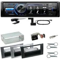 JVC KD-X561DBT DAB+ Bluetooth USB Einbauset für Ford Focus C-Max Fiesta Transit