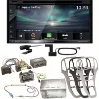 Kenwood DNX-5190DABS Navi Carplay Digitalradio USB Einbauset für Opel Astra J