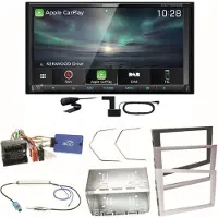 Kenwood DNX-7190DABS Carplay DAB Einbauset für Opel Signum Corsa C Tigra Twintop