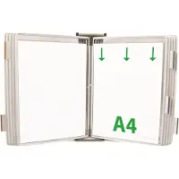 Tarifold Wand-Sichttafelsystem 414102 DIN A4 weiss mit 10 St. Sichttafeln