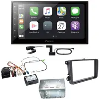 Pioneer SPH-DA250DAB Bluetooth DAB+ USB Einbauset für Tiguan Amarok Caddy Jetta
