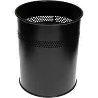 Durable Papierkorb 15L rund schwarz