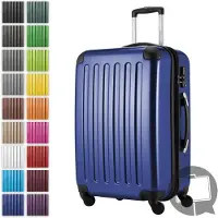 Hauptstadtkoffer Alex - Hartschalen-Koffer erweiterbar mit 4 Rollen Check-In Trolley Reisekoffer mit Dehnfalte Check-In Gepäck 158cm Hardcase Luggage 65 cm, 74 Liter,Dunkelblau