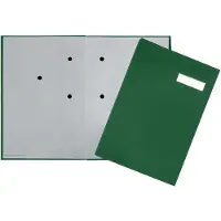 Pagna Unterschriftsmappe 20 Fächer, A4, Karton, Grün, Weiß, Porträt, 240 mm, 25 mm