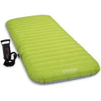 Intex 64780 - Luftmatratze - Roll n Go (grün, 76x191x13cm) Luftbett inklusive Handpumpe