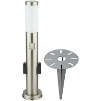 Etc-shop Stehlampe, 2x Steckdose, Bewegungsmelder, Erdspieß